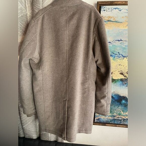 Tarocash Mens Wool Blend Jacket Brown Size XL Long Sleeve Zip Buttons - Picture 3 of 16